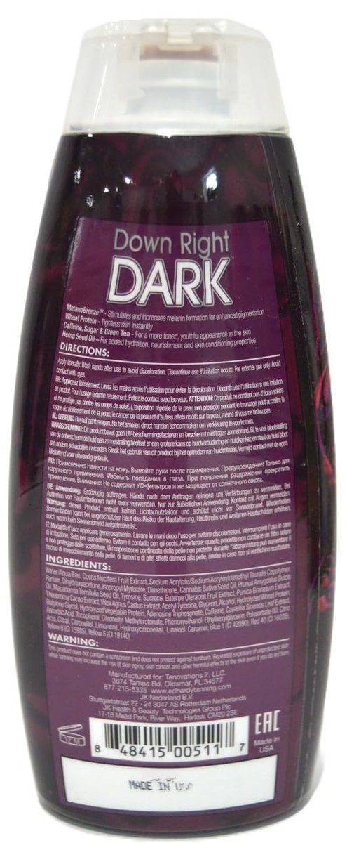 Ed Hardy Down Right Dark Intense Black Bronzer - 10 oz | Deep, Long-Lasting Self-Tanner Avelisse
