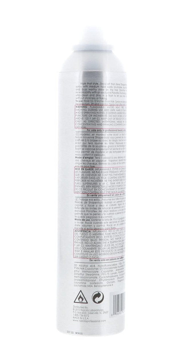 Nairobi Shape n Hold Flat Iron Hairspray 10 oz Avelisse
