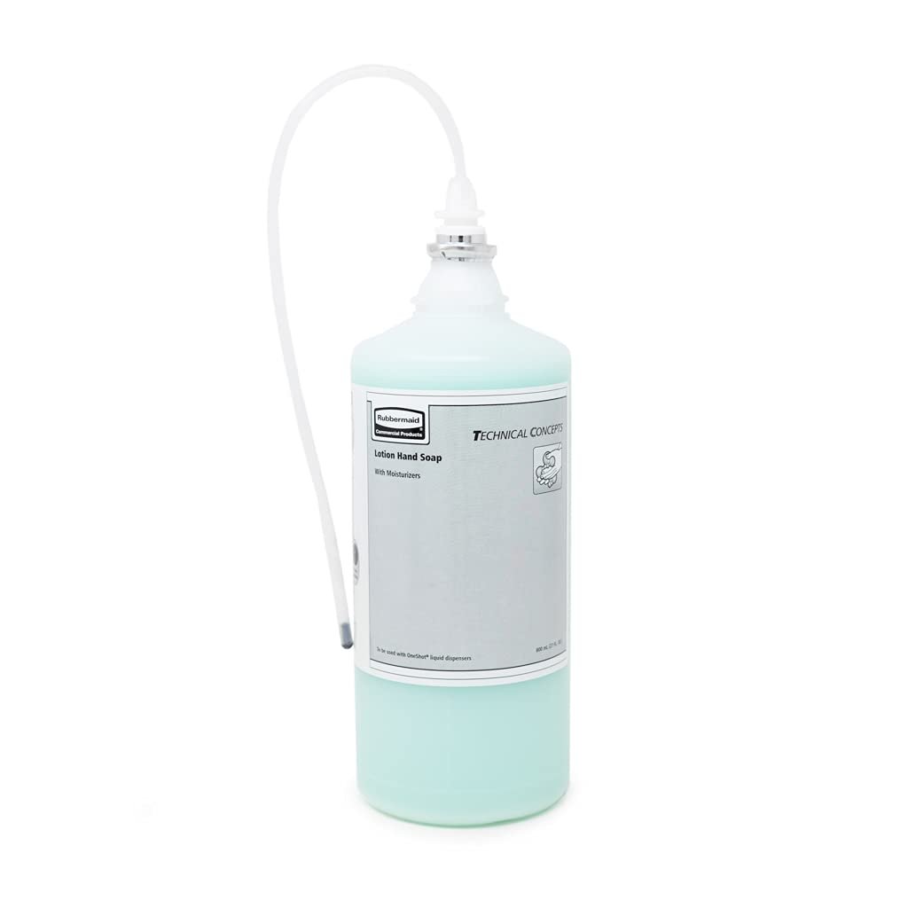 Rubbermaid Commercial FG4013111 Oneshot Liquid Hand Soap Refill, 800mL, Moisturizing Lotion Soap, Pack of 4 Avelisse