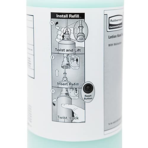 Rubbermaid Commercial FG4013111 Oneshot Liquid Hand Soap Refill, 800mL, Moisturizing Lotion Soap, Pack of 4 Avelisse