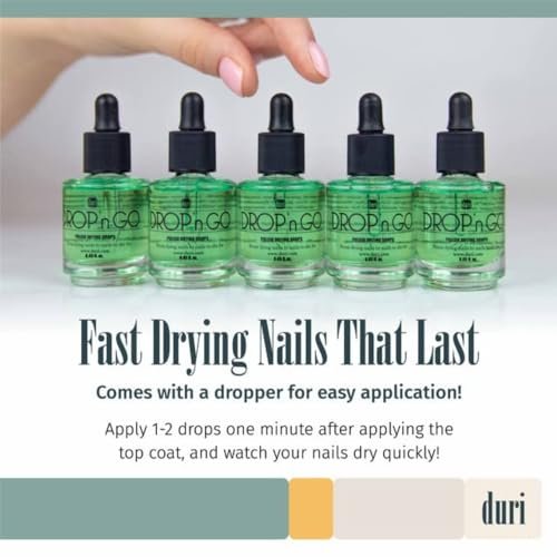 duri Drop'n Go Quick Dry Nail Drops - Fast Drying Drops for Long Lasting Nail Polish, 0.45 fl oz Avelisse