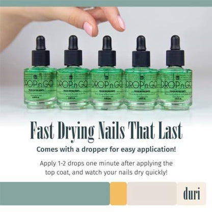 duri Drop'n Go Quick Dry Nail Drops - Fast Drying Drops for Long Lasting Nail Polish, 0.45 fl oz Avelisse