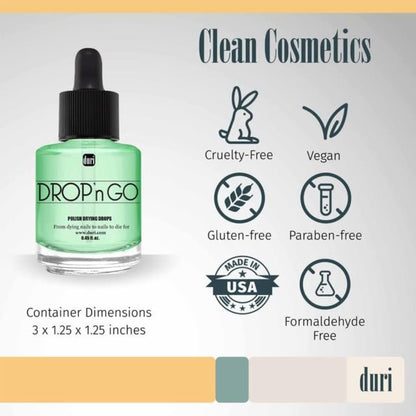 duri Drop'n Go Quick Dry Nail Drops - Fast Drying Drops for Long Lasting Nail Polish, 0.45 fl oz Avelisse