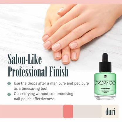 duri Drop'n Go Quick Dry Nail Drops - Fast Drying Drops for Long Lasting Nail Polish, 0.45 fl oz Avelisse