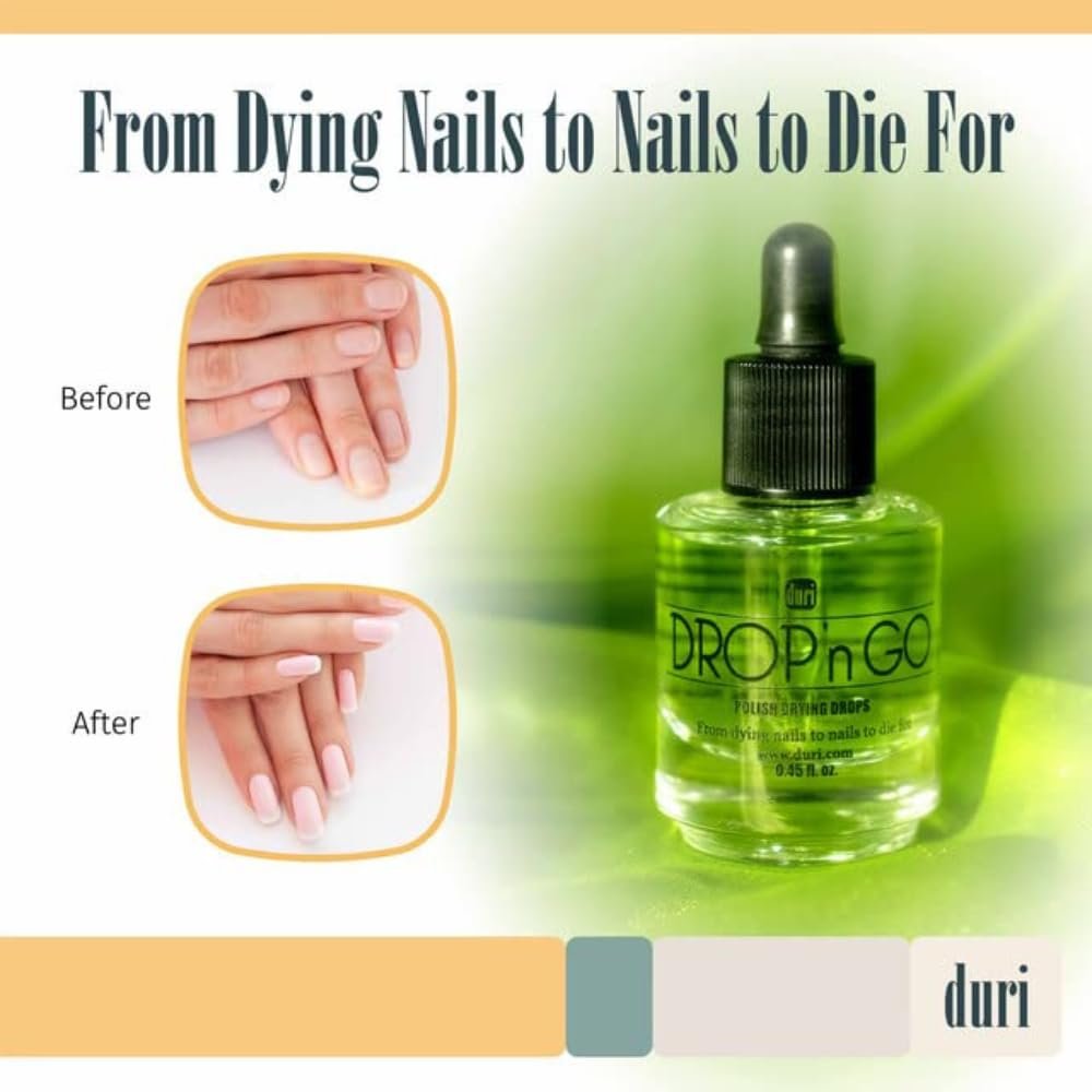 duri Drop'n Go Quick Dry Nail Drops - Fast Drying Drops for Long Lasting Nail Polish, 0.45 fl oz Avelisse