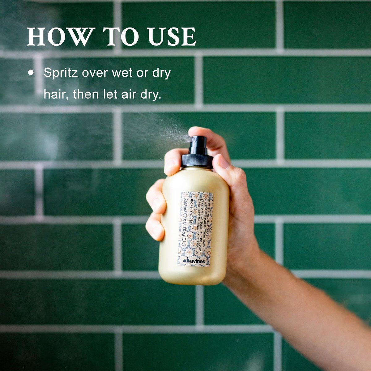 Davines This Is A Sea Salt Spray - Light Hold Beachy Waves & Texture, 8.45 Fl Oz - görsel 7