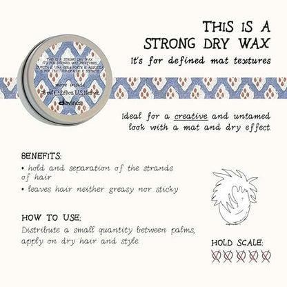 Davines This Is A Strong Dry Wax - Strong Hold Matte Texture for Definition & Separation, 2.54 Fl Oz Avelisse