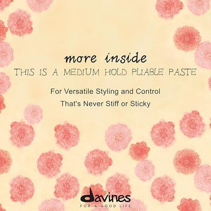 Davines This Is A Medium Hold Pliable Paste - 4.23 Fl Oz, Invisible Finish for Natural Looks Avelisse