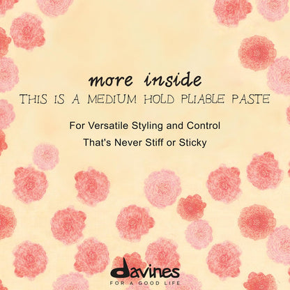 Davines This Is A Medium Hold Pliable Paste - 4.23 Fl Oz, Invisible Finish for Natural Looks Avelisse