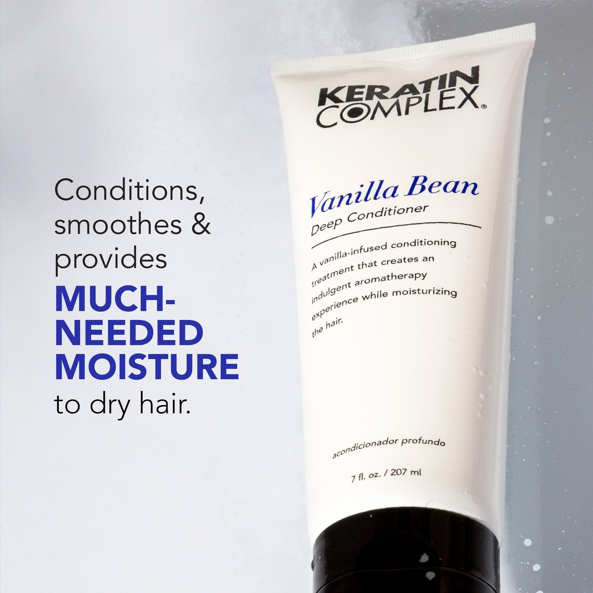 Keratin Complex Vanilla Bean Deep Conditioner - 7 oz | Intense Moisture & Repair for Damaged Hair Avelisse