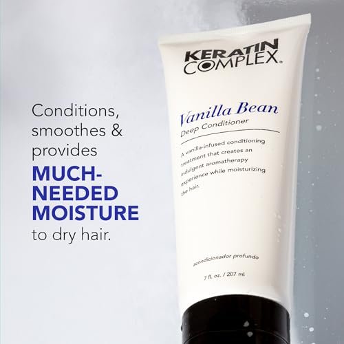 Keratin Complex Vanilla Bean Deep Conditioner - 7 oz | Intense Moisture & Repair for Damaged Hair Avelisse