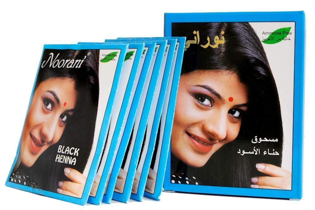 Noorani Black Henna 6 x 10g – Permanent Hair Color & Natural Dye - görsel 1