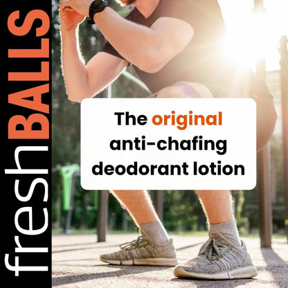 Fresh BALLS Lotion – Anti-Chafing Men's Soothing Cream to Powder Deodorant & Hygiene for Groin Area, 3.4 fl oz (Pack of 3) Avelisse