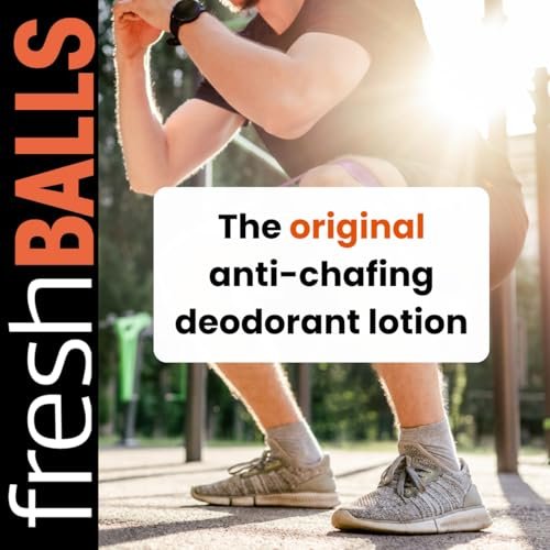 Fresh BALLS Lotion – Anti-Chafing Men's Soothing Cream to Powder Deodorant & Hygiene for Groin Area, 3.4 fl oz (Pack of 3) Avelisse