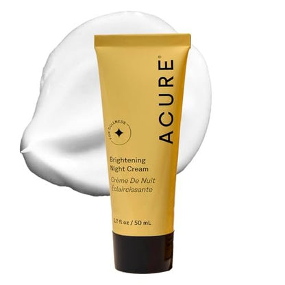 Acure Brightening Night Cream - Radiance Boosting Night Face Cream with Chlorella, Echinacea & Argan Oil for Uneven Skin Tone & Dullness, 1.7 fl oz Avelisse