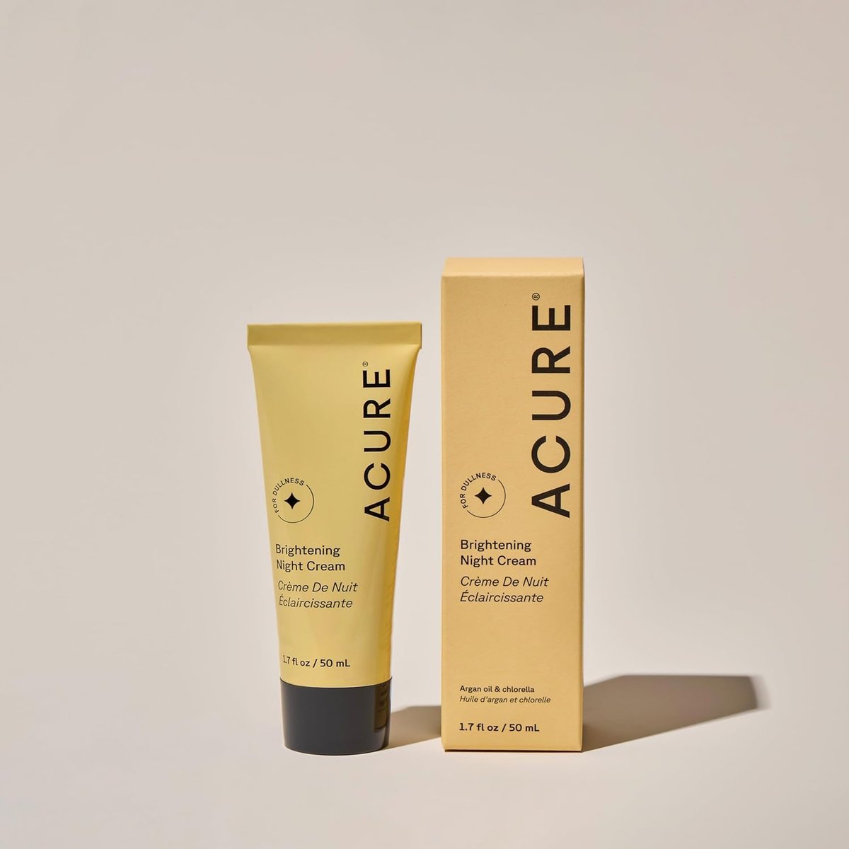 Acure Brightening Night Cream - Radiance Boosting Night Face Cream with Chlorella, Echinacea & Argan Oil for Uneven Skin Tone & Dullness, 1.7 fl oz Avelisse