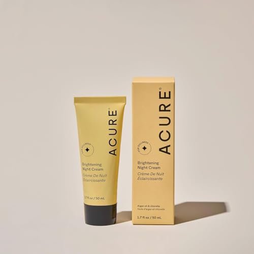 Acure Brightening Night Cream - Radiance Boosting Night Face Cream with Chlorella, Echinacea & Argan Oil for Uneven Skin Tone & Dullness, 1.7 fl oz Avelisse