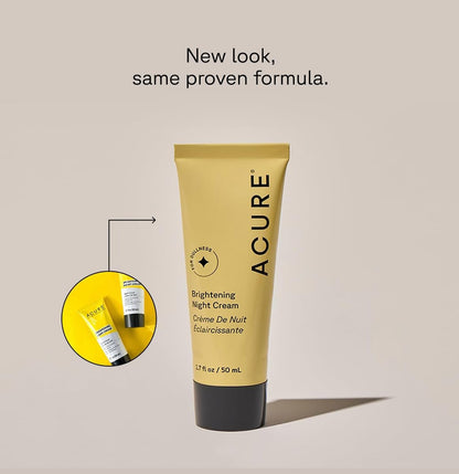 Acure Brightening Night Cream - Radiance Boosting Night Face Cream with Chlorella, Echinacea & Argan Oil for Uneven Skin Tone & Dullness, 1.7 fl oz Avelisse
