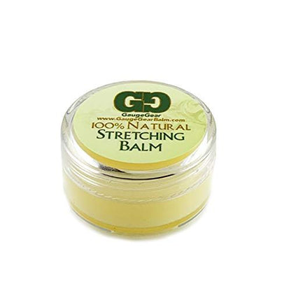 Gauge Gear Ear Stretching Balm – All Natural Moisturizing Salve with Jojoba Oil for Piercing Aftercare & Stretched Skin (10 ml / 0.34 fl oz) Avelisse