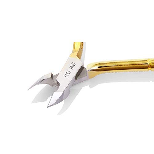 Nghia New Cuticle Nippers C-112-16 (Full Jaw D-555) – Professional Stainless Steel Cuticle Scissors for Precision Manicure & Pedicure, Gold - görsel 3