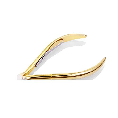 Nghia New Cuticle Nippers C-112-16 (Full Jaw D-555) – Professional Stainless Steel Cuticle Scissors for Precision Manicure & Pedicure, Gold - görsel 5