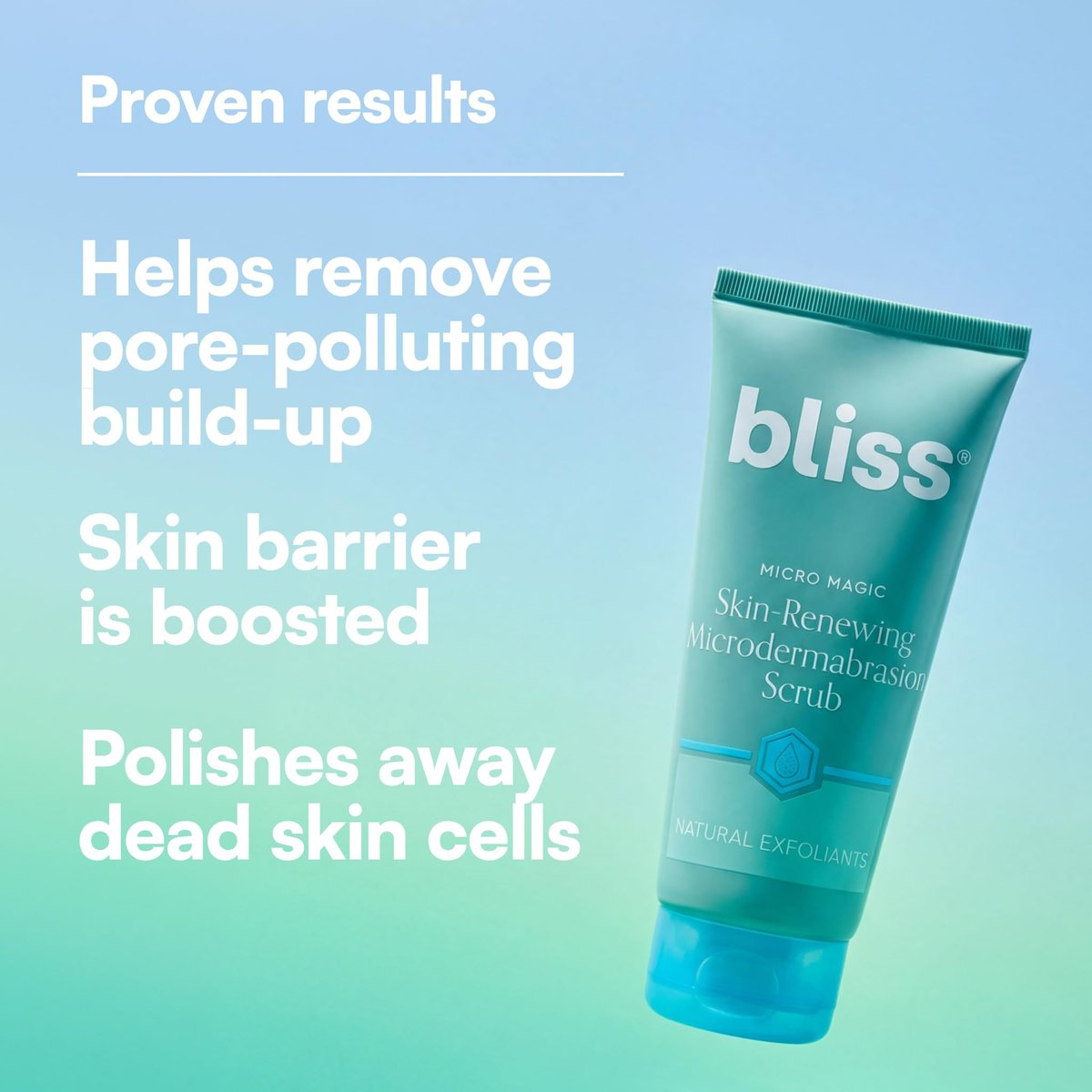 Bliss Micro Magic Skin-Renewing Microdermabrasion Scrub – Smoothing Volcanic Pumice & Purifying Kaolin Clay – Tightens Pores & Brightens Skin – 3.4 fl oz Avelisse