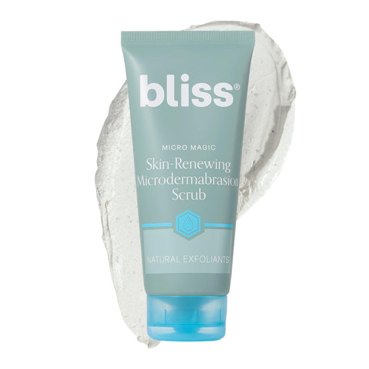 Bliss Micro Magic Skin-Renewing Microdermabrasion Scrub – Smoothing Volcanic Pumice & Purifying Kaolin Clay – Tightens Pores & Brightens Skin – 3.4 fl oz Avelisse