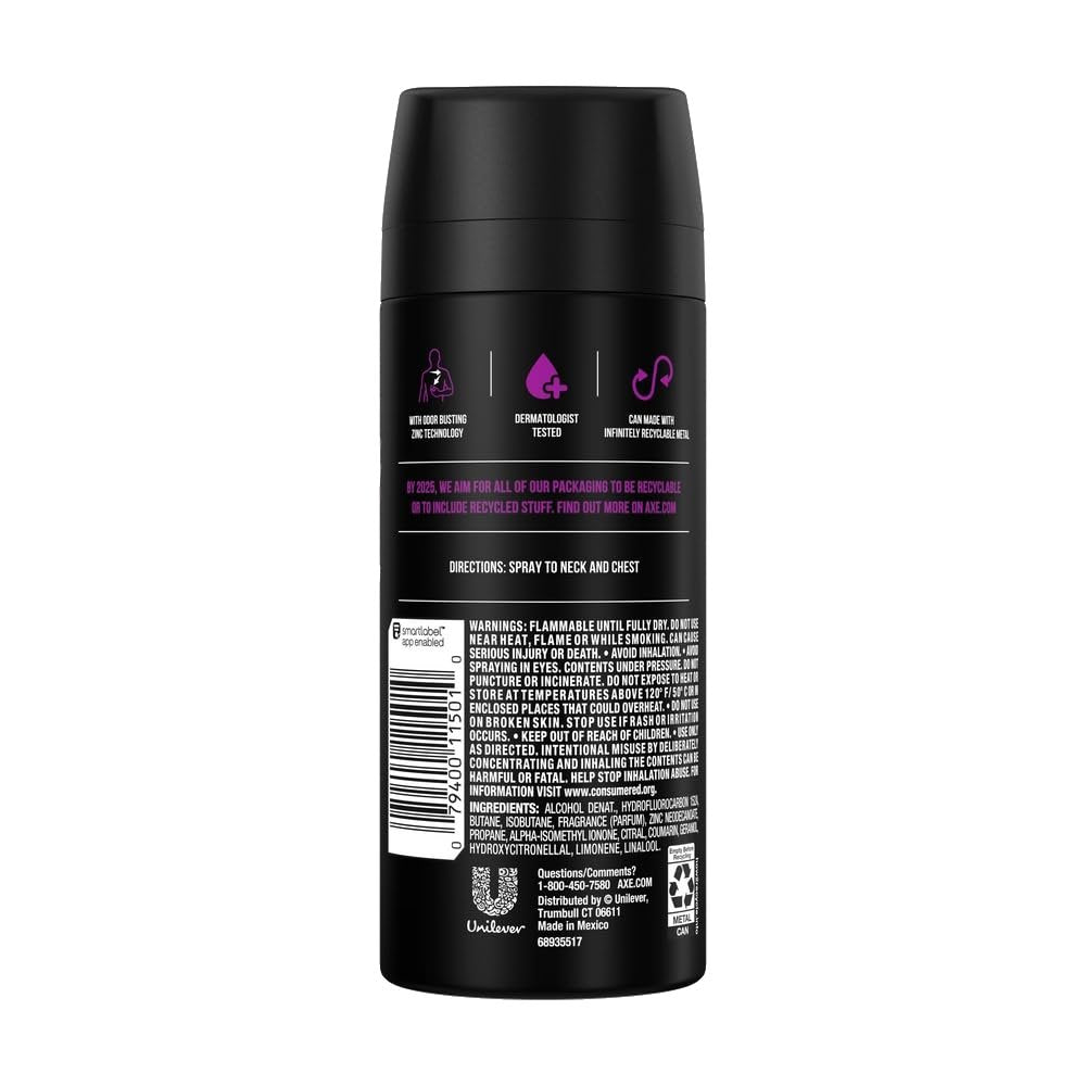 AXE Excite Bodyspray, 4 oz (Pack of 3) - Long-Lasting Fragrance for Men Avelisse