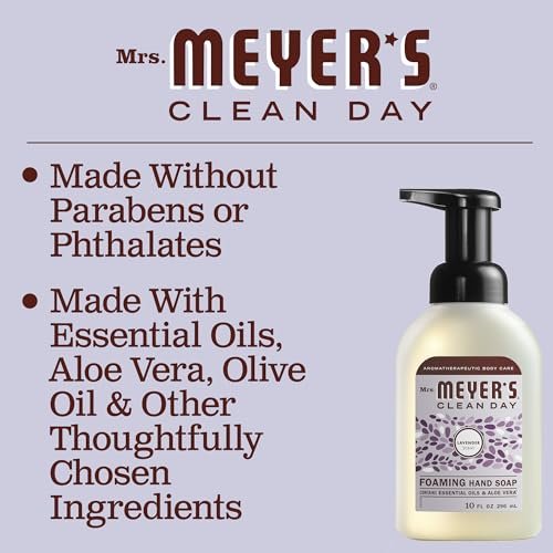 Mrs. Meyer's Clean Day Foaming Hand Soap, Lavender Scent, 10 Ounce Bottle - görsel 6