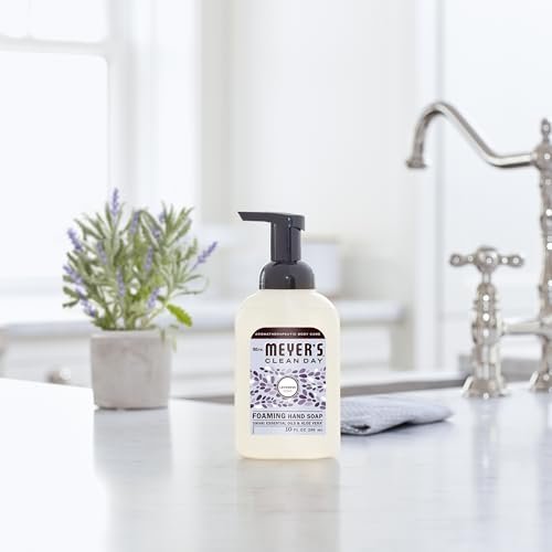 MRS. MEYER'S CLEAN DAY Foaming Hand Soap Concentrated Refills, 4 Refills (2 Fl. Oz Each), Lavender Scent, Makes 40 Fl. Oz Total Avelisse
