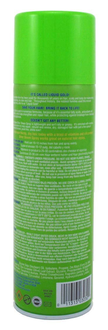Fantasia Olive Sheen Moist Spray 14 Ounce (414ml) (3 Pack) - Alcohol-Free Hair Spray for Curly Hair - görsel 3