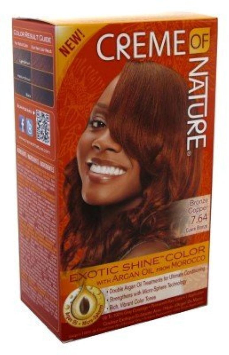 Creme of Nature Permanent Hair Color #7.64 Bronze Copper Exotic Shine (3 Pack) - görsel 3