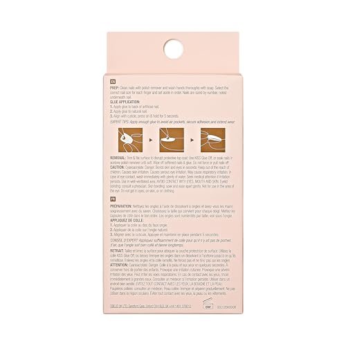 Goldfinger Gel Glam Design Nails - 3 Pack (24 Count) Press On Nails in Gold & Pink Avelisse