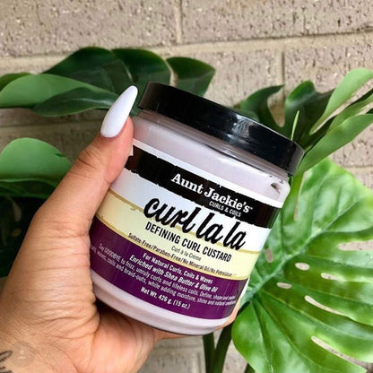 Aunt Jackie's Curl La La Defining Custard for Curls, Coils & Waves - Enriched with Shea Butter and Olive Oil, 15 oz, 3 Pack Avelisse
