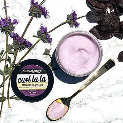 Aunt Jackie's Curl La La Defining Custard for Curls, Coils & Waves - Enriched with Shea Butter and Olive Oil, 15 oz, 3 Pack Avelisse
