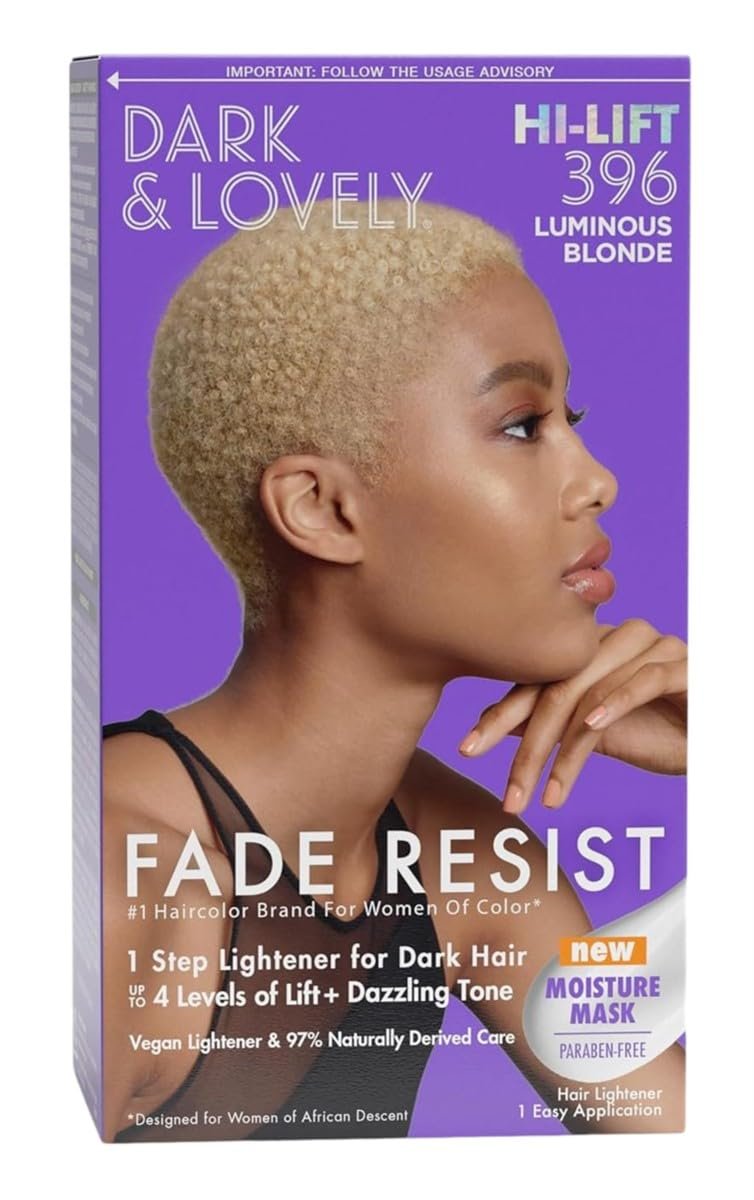 Dark & Lovely Color #396 Luminous Blonde (Pack of 3) - Permanent Hair Dye - görsel 2