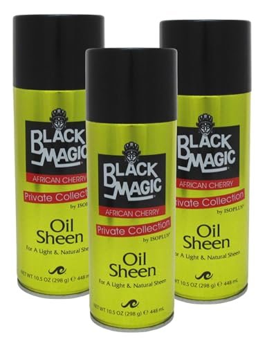 Black Magic Oil Sheen Cherry 10.5oz (3 Pack) - Moisturizing Hair Spray - görsel 2
