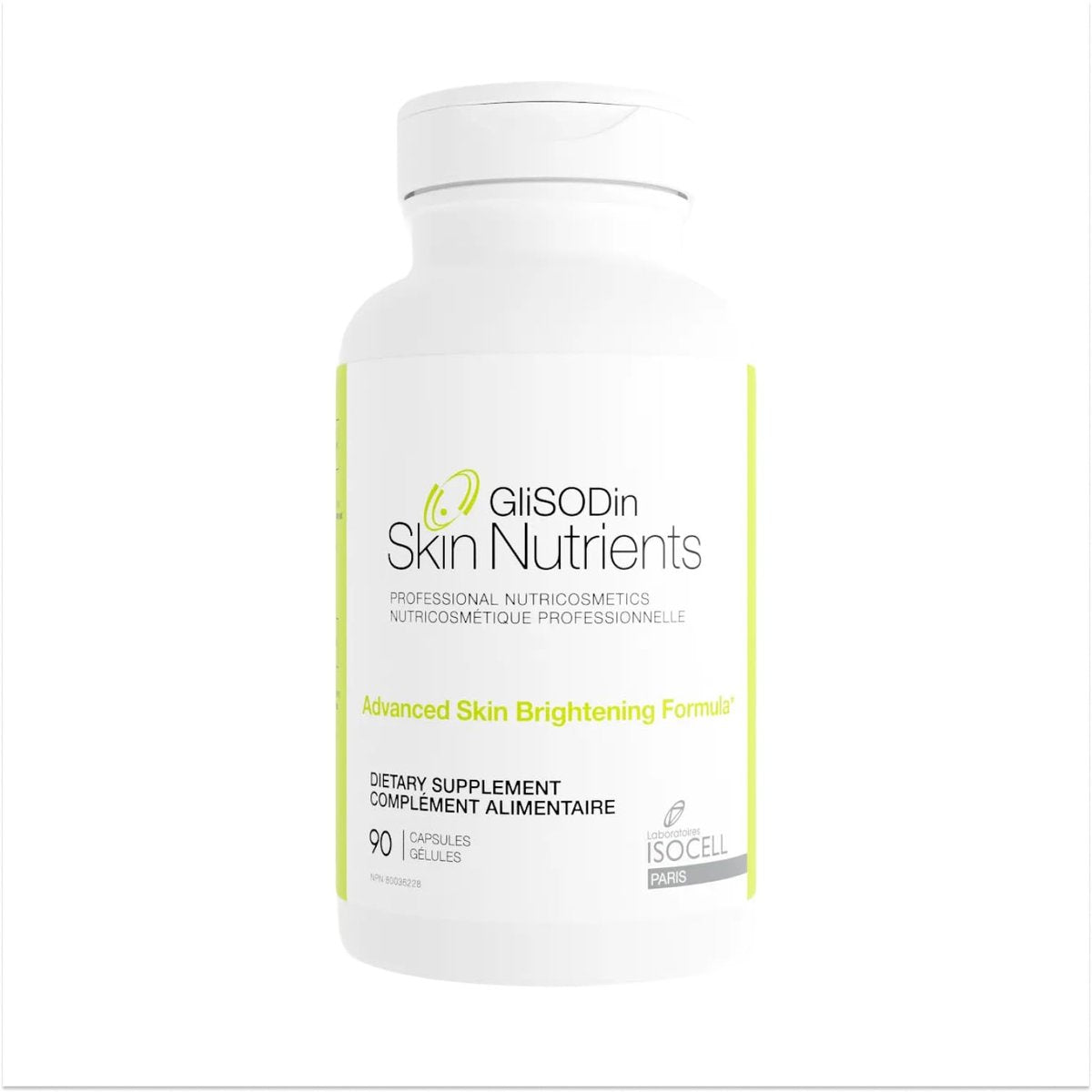Glisodin Skin Nutrients Advanced Skin Brightening Formula – Brighter, Clearer, Firmer Complexion – Reduces Blemishes – 90 Capsules Avelisse