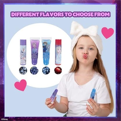 Disney Frozen Super Sparkly Cosmetic Beauty Makeup Set for Girls - 29 Piece Kit with Lip Gloss, Nail Stickers, Lip Balm, and More by Townley Girl Avelisse