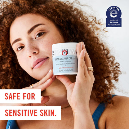 First Aid Beauty Ultra Repair Cream - Intense Hydration Face & Body Moisturizer with Whipped Colloidal Oatmeal - Clinically Proven to Strengthen Skin Barrier in 7 Days - Helps Relieve Eczema, 1 oz