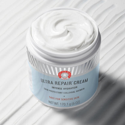 First Aid Beauty Ultra Repair Cream - Intense Hydration Face & Body Moisturizer with Whipped Colloidal Oatmeal - Clinically Proven to Strengthen Skin Barrier in 7 Days - Helps Relieve Eczema, 1 oz
