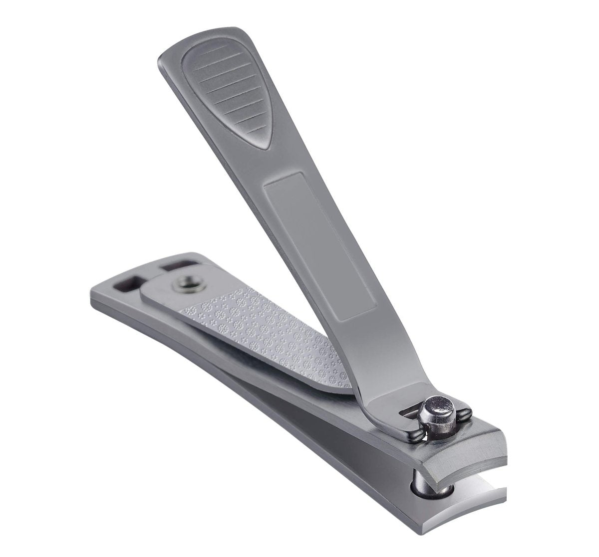 CLYPPI Stainless Steel Nail Clippers with Swing Out Cleaner and File – Precision Fingernail and Toenail Clippers, Wide Easy Press Lever, Silver, 1 Count Avelisse