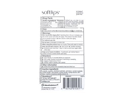 Softlips Lip Protectant/Sunscreen Value Pack Cherry Twinpack - SPF 20 Lip Balm - görsel 5
