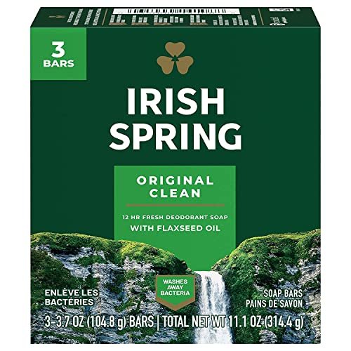 Irish Spring Original Deodorant Soap, 3 Bars, 2 Pack (6 Total Bars) - 22.2 oz Avelisse