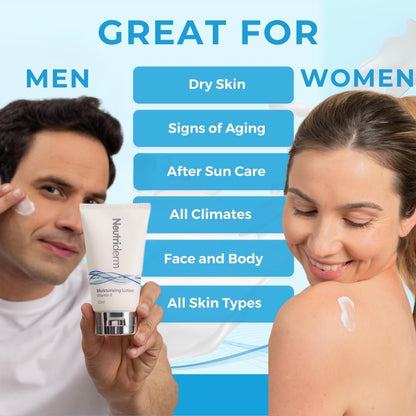 NEUTRIDERM Daily Face Moisturizer with Natural Vitamin E Cream - 48-Hour Hydration for Dry, Acne-Prone, Aging Skin - 4.2 oz Avelisse