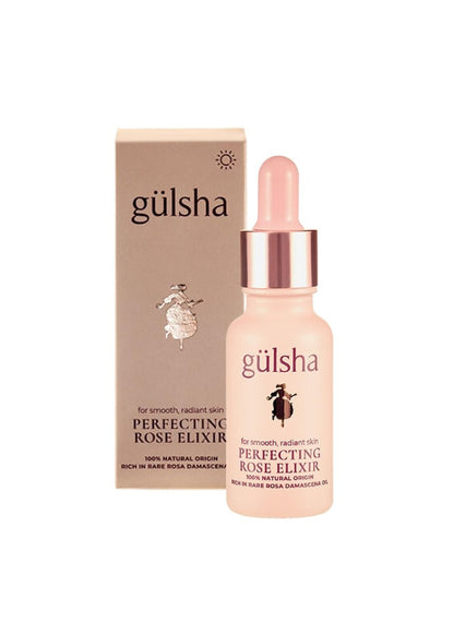 Gülsha Perfecting Rose Elixir – Rosa Damascena Essential Oil for Face, Nourishes & Revitalizes Dehydrated Skin, Increases Elasticity, 20 ml