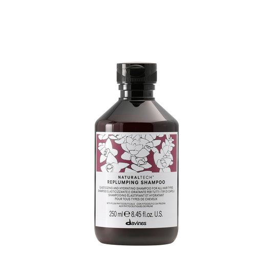Davines Naturaltech Replumping Shampoo - Moisturizing Shampoo for Fine Hair, Adds Elasticity, 8.45 oz Avelisse