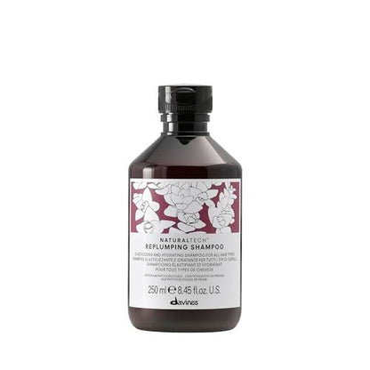 Davines Naturaltech Replumping Shampoo - Moisturizing Shampoo for Fine Hair, Adds Elasticity, 8.45 oz Avelisse