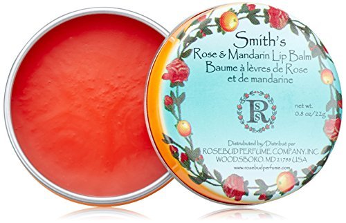 Rosebud Perfume Co. Rose and Mandarin Lip Balm Tin - 0.8 oz. Soothing Moisturizer - görsel 2