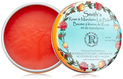 Rosebud Perfume Co. Rose and Mandarin Lip Balm Tin - 0.8 oz. Soothing Moisturizer
